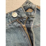 MAISON MARGIELA 2025 Early Fall Collection 👖 Indie Designer High-Waist Fringe Straight-Leg Wide Denim Pants for Women - Image 12