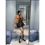 miumiu 2025 Early Fall/Winter Collection 🐻 Notched Collar Letter Logo Pocket Coat in 100% Imported Wool for Women - Image 4