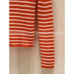 Dior 2025 Early Fall Collection 🍊 New Color: Orange Jacquard Letter Logo & Star Motif Round-Neck Striped Sweater - Image 3