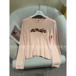 MONCLER 2025 Early Fall/Winter Collection Pink Series 🎀 Jacquard Letter Logo Round Neck Pullover - Wool/Cashmere Blend - Image 14