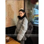 ANNANDELMAN Celebrity Inspired Style 🆕 2025 Fall/Winter Collection Heavyweight Enzyme Washed Denim Puffer Coat with 90% National Standard White Duck Down Fill - Image 2