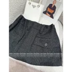 Prada 2025 Early Fall/Winter Collection ☑️ Gray Wool Blend High-Waist Pleated Skirt for Women - Image 6