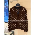 Louis Vuitton 2025 Autumn/Winter Collection 🤍 Embroidered Ingot Pattern Jacquard Logo Knit Cardigan - Full Color Range Available in Imported Kashmir Cashmere - Image 15