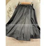 Prada 2025 Early Fall Collection ▶️ Belted Puff Skirt Slimming & Figure-Flattering ~ Black Recycled Nylon Fabric - Image 12