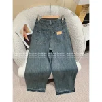 MAISON MARGIELA 2025 Early Fall Collection 👖 Indie Designer High-Waist Fringe Straight-Leg Wide Denim Pants for Women - Image 11