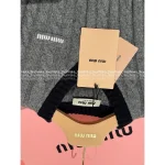 miumiu 2025 Early Fall Collection 💵 Cropped V-Neck Cable Knit Pullover Sweater for Women - 100% Wool - Image 4