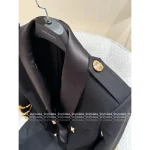 BALMAIN 2025 Fall/Winter Collection 🖤 Heavyweight Acetate-Silk Blend Lapel & Cuff Embroidery with Beadwork Metal Button V-Neck Wool Blazer - Image 12