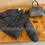 miumiu 2025 Early Fall/Winter Collection 🤍 Reversible Letter Logo Stand-Collar Down Coat - 90% White Duck Down Fill - Image 12