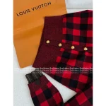 Louis Vuitton 2025 Early Fall/Winter Collection ♥️ Red Plaid Metal Button 100% Imported Wool Knit Cardigan - Image 5