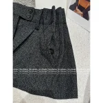 Prada 2025 Early Fall/Winter Collection ☑️ Gray Wool Blend High-Waist Pleated Skirt for Women - Image 5