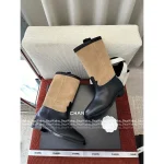 Chanel 2025 Fall/Winter Atelier Collection 👢 Patchwork Suede Mid-Calf Martin Boots for Women - Image 4