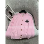 Vivienne Westwood 2025 Early Fall/Winter Collection 🪐 Saturn Jacquard Logo Round Neck Wool Knit Cardigan for Women - Image 14