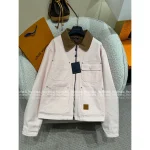 Louis Vuitton 2025 Early Fall Collection 🌸 Pharrell Williams Collaboration Celebrity Same Style Heavy Enzyme Wash Sakura Pink Lapel Denim Jacket - Image 9