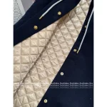 Celine 2025 Early Fall/Winter Collection ☑️ Hooded False Two-Piece Construction Embroidered Letter Logo Corduroy Quilted Cotton Coat - Image 14