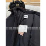miumiu 2025 Early Fall/Winter Collection 🆕 Leather-Trimmed Lapel Corduroy Pocket Letter Logo Quilted Puffer Coat - Image 2