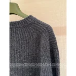 Gucci 2025 Early Fall/Winter Collection 🩶 Cashmere/Wool Blend Round Neck Jacquard Letter Logo Pullover Sweater - Image 9