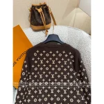Louis Vuitton 2025 AW Collection 🐻 Embroidered Ingot Jacquard Logo Round Neck Cream-Brown Bear Pullover - 100% Imported Cashmere - Image 15