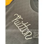 Louis Vuitton 2025 Fall Collection 🔍 Heavyweight Beaded Signature Logo Round Neck Print Plaid Short-Sleeve Tee - Image 14