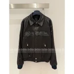 Louis Vuitton 2025 Autumn/Winter Collection 🆕 Heavyweight Crystal-Embellished Signature Logo Lapel Lightweight Quilted Jacket - Unisex