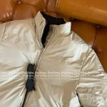miumiu 2025 Early Fall/Winter Collection 🤍 Reversible Letter Logo Stand-Collar Down Coat - 90% White Duck Down Fill - Image 11