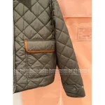 miumiu 2025 Fall/Winter Collection Suede & Quilted Pocket Detail Military Green Insulated Cotton Coat for Women - Image 6