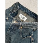 MAISON MARGIELA 2025 Early Fall Collection 👖 Indie Designer High-Waist Fringe Straight-Leg Wide Denim Pants for Women - Image 9