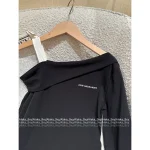ANNANDELMAN 2025 Early Fall Collection 🖤 Asymmetric Neckline False Two-Piece Long Sleeve Top for Women - 2 Colors Available - Image 15