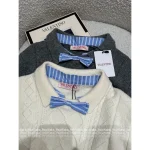 VALENTINO 2025 Early Fall/Winter Collection 🦋 Academic Style Handcrafted 3D Bow Tie - 100% Wool - Image 11
