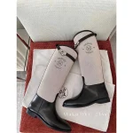 Hermes Fall/Winter New Arrival Ultimate Staple 👑 Kelly Jumping Canvas & Leather Knee-High Boots