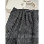 Prada 2025 Early Fall/Winter Collection ☑️ Gray Wool Blend High-Waist Pleated Skirt for Women - Image 3