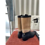 Chanel 2025 Fall/Winter Atelier Collection 👢 Patchwork Suede Mid-Calf Martin Boots for Women - Image 2