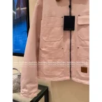 Louis Vuitton 2025 Early Fall Collection 🌸 Pharrell Williams Collaboration Celebrity Same Style Heavy Enzyme Wash Sakura Pink Lapel Denim Jacket - Image 7