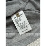 ANNANDELMAN 2025 Early Fall/Winter Collection 🩶 Indie Design Asymmetric Neckline Crystal-Embellished Gray Stretch Knit Top for Women - Image 14