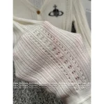 Vivienne Westwood 2025 Early Fall/Winter Collection 🪐 V-Neck Lambswool Jacquard & Embroidered Logo Knit Cardigan - Image 5