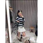 miumiu 2025 Early Fall/Winter Collection 🆕 Lapel Polo Collar Jacquard Letter Striped Wool Knit Pullover for Women - Image 13