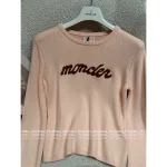 MONCLER 2025 Early Fall/Winter Collection Pink Series 🎀 Jacquard Letter Logo Round Neck Pullover - Wool/Cashmere Blend - Image 10