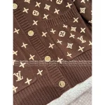 Louis Vuitton 2025 Autumn/Winter Collection 🤍 Embroidered Ingot Pattern Jacquard Logo Knit Cardigan - Full Color Range Available in Imported Kashmir Cashmere - Image 11