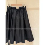 Prada 2025 Early Fall Collection ▶️ Belted Puff Skirt Slimming & Figure-Flattering ~ Black Recycled Nylon Fabric - Image 8
