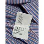 Prada 2025 New Collection 🆕 Academic Style Lapel Vertical Stripe Triangle Logo Tie-Waist Shirt Dress for Women - Image 14