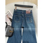 Louis Vuitton 2025 Early Fall Collection 👖 Y+ High-Waist Back Embroidered Letter Logo Straight-Leg Jeans for Women - Slimming & Lengthening - Image 10