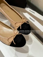 Chanel 2025 Early Fall Collection 🌈 Imported Calfskin Leather Bow-Tie Mary Jane Flats for Women - Balletcore Style - Image 6