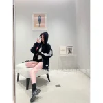 CHROME HEARTS K-Pop Idol Inspired 👄 2025 Early Fall Collection Red Lips & Sanskrit Print Logo Zip-Up Hooded Sweatshirt - Image 7