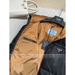 Prada 2025 AW Collection ▶️ Embroidered Badge Logo Hooded Puffer Coat - 90% White Goose Down Fill - Image 8