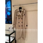 Dior 2025 Early Fall/Winter Collection 🧥 Heavyweight Khaki Embroidered Tie-Waist Long Trench Coat with Flattering Silhouette
