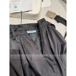 Prada 2025 Early Fall Collection ▶️ Belted Puff Skirt Slimming & Figure-Flattering ~ Black Recycled Nylon Fabric - Image 7