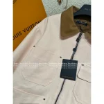 Louis Vuitton 2025 Early Fall Collection 🌸 Pharrell Williams Collaboration Celebrity Same Style Heavy Enzyme Wash Sakura Pink Lapel Denim Jacket - Image 5