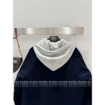 Celine 2025 Early Fall/Winter Collection ☑️ Hooded False Two-Piece Construction Embroidered Letter Logo Corduroy Quilted Cotton Coat - Image 10