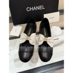Chanel 2025 Fall/Winter Collection 🖤 Heavyweight Metal Chain ⛓️ Bow Accent Color-Block Round Toe Mary Jane Pumps for Women - Image 13