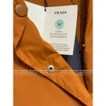Prada 2025 Early Fall Collection 🧳 Lapel Embroidered Letter Logo Mid-Length Trench Jacket - Image 3
