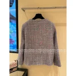 Chanel 2025 Fall/Winter Collection 💜 Lavender Purple Tweed Blazer / Pencil Skirt with Woven Pocket Detail - Image 11